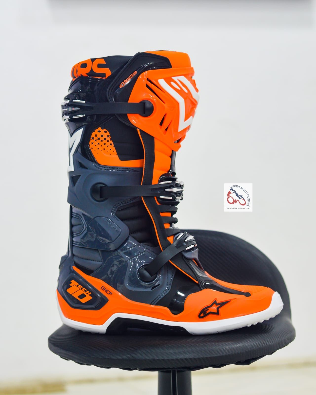 Alpinestars Tech-10 Boots Cool Grey Orange/Flourescent